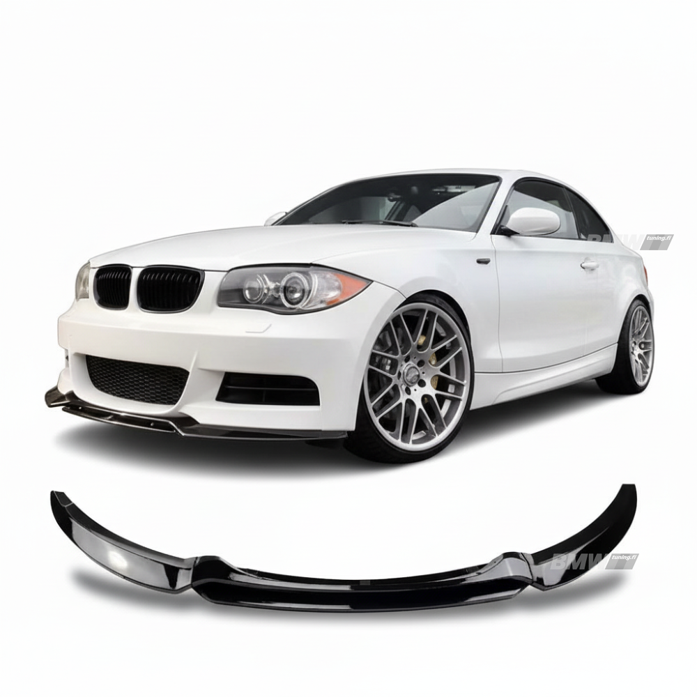 BMW E82 E88, Front bumper lip gloss black M-sport