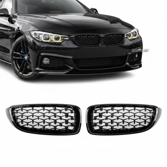 BMW F32 F33 F36 F80 F82 F83 Diamond Munuaiset Kiiltävä Musta