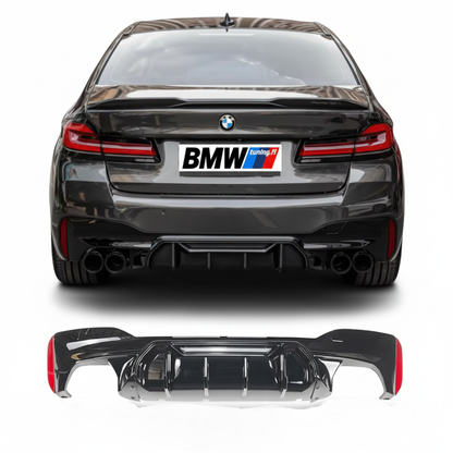 BMW G30 G31 G38, M5 Competition look diffuusori kiiltävän musta