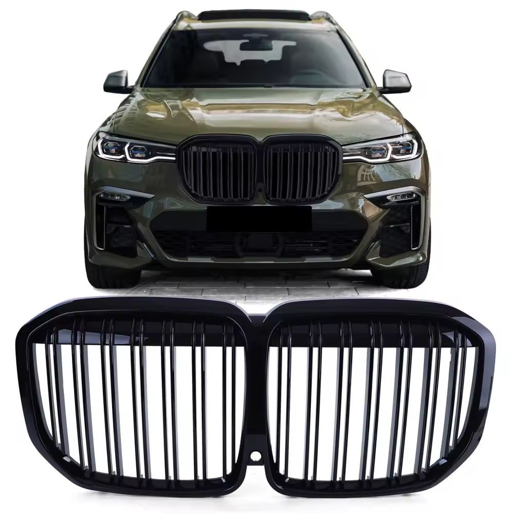 BMW G07 X7, Kiiltävän mustat M-look munuaiset