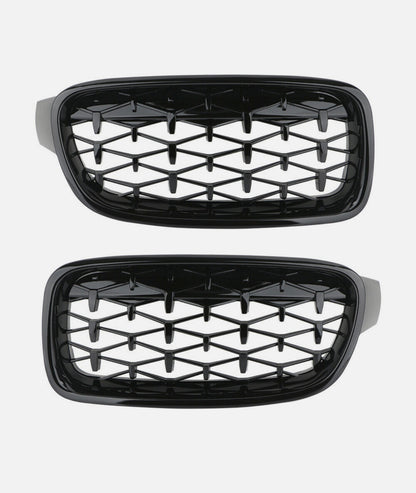 BMW F30 F31, Kiiltävän
mustat Diamond munuaiset