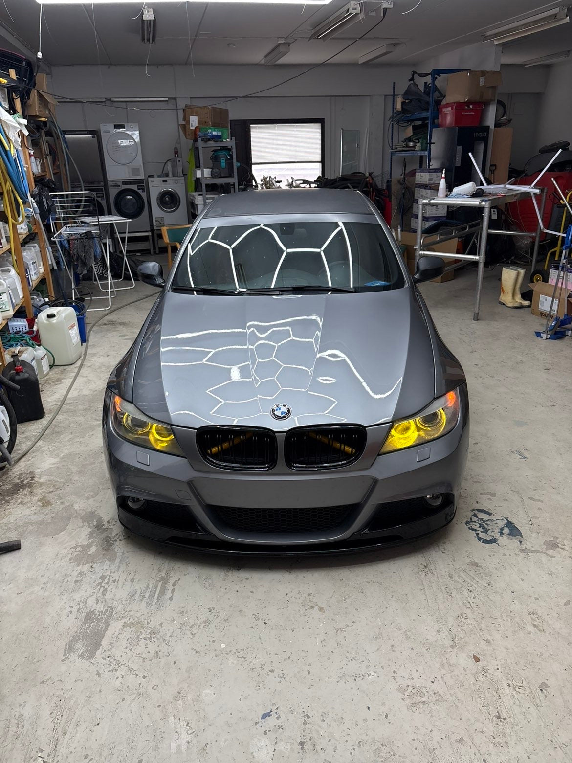 BMW E90 E91 LCI M-performance look gloss black front lip