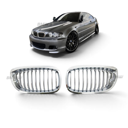 BMW E46 LCI Munuaiset Single Look Kromi, 03-06