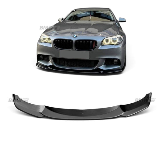 BMW F10 F11 Front Lip ABE TÜV Approved V2, Gloss Black