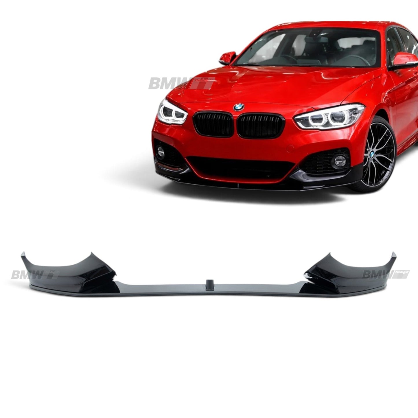 BMW F20 F21 LCI, Kiiltävän musta M-performance v2 etupuskurin lippa