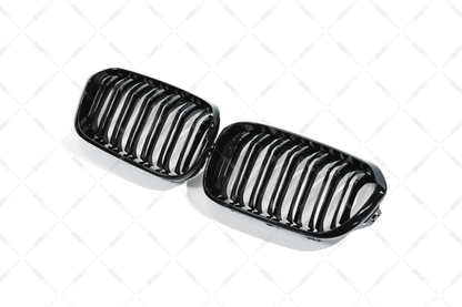 BMW F20 F21 LCI, kiiltävän mustat M-Look munuaiset