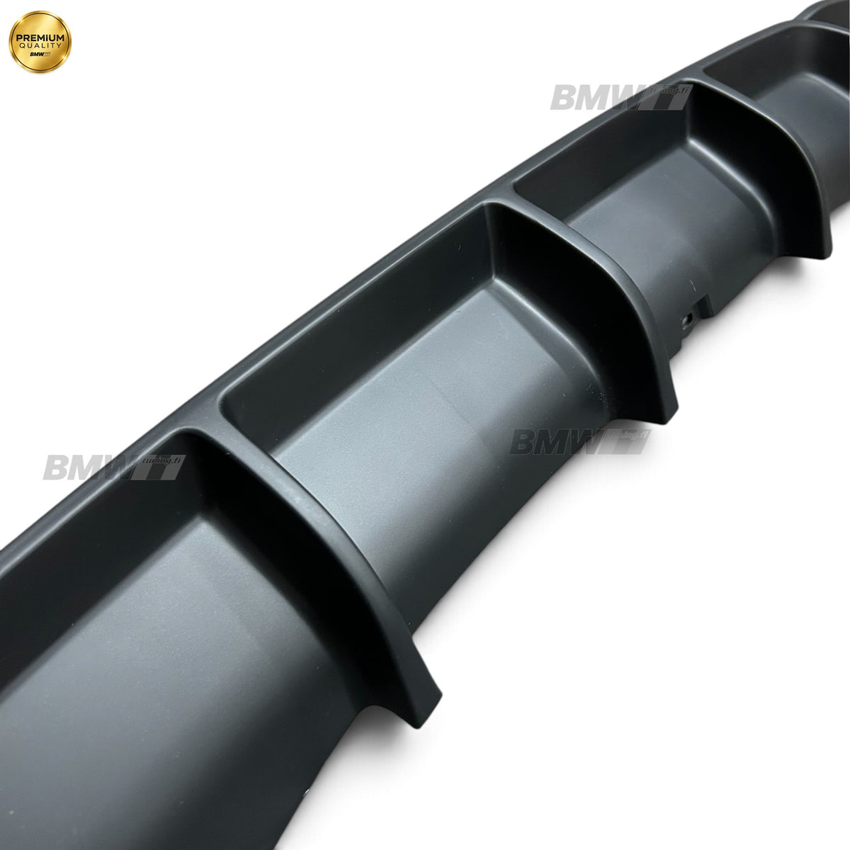 BMW F30 F31 M-Performance diffuusori M-Sport takapuskuriin, Matta musta