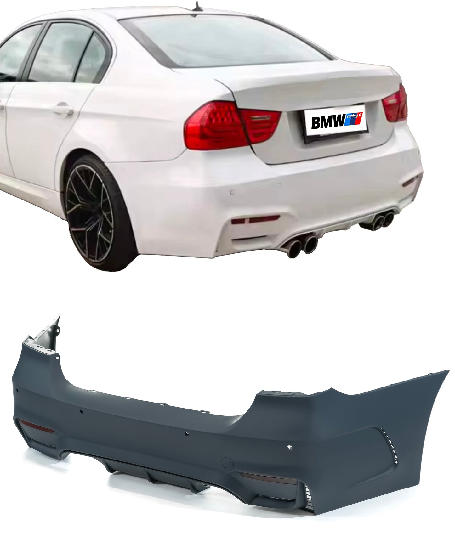 BMW E90 M4-Look takapuskuri. PDC
