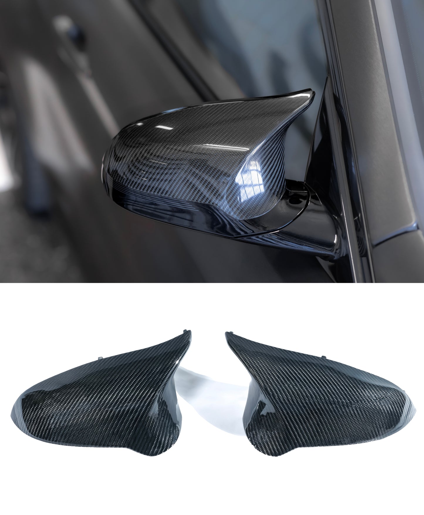 BMW F80 F82 F83 M3 M4, aito hiilikuitu peilinkuoret