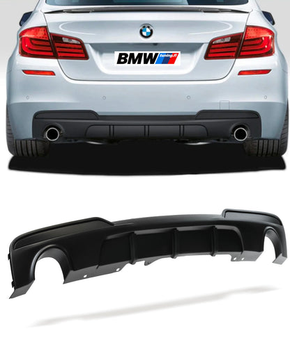 Bmw F10 F11 Matta musta M-performance look diffusori tuplaulostuloilla
