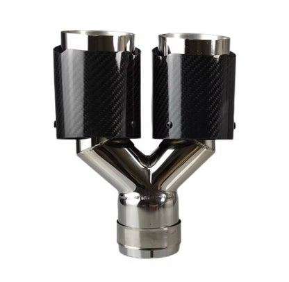 BMW universal carbon fiber pipe ends double