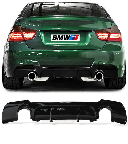 BMW E90 E91 05-11 M-Performance takapuskuriin diffuusori kiiltävän musta