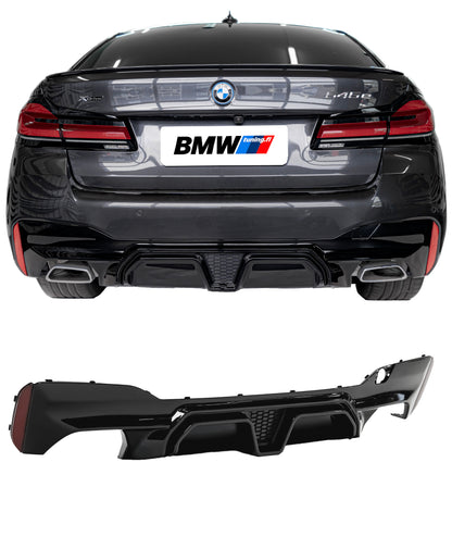 BMW G30 G31, M5 CS takapuskurin diffuusori kiiltävän musta