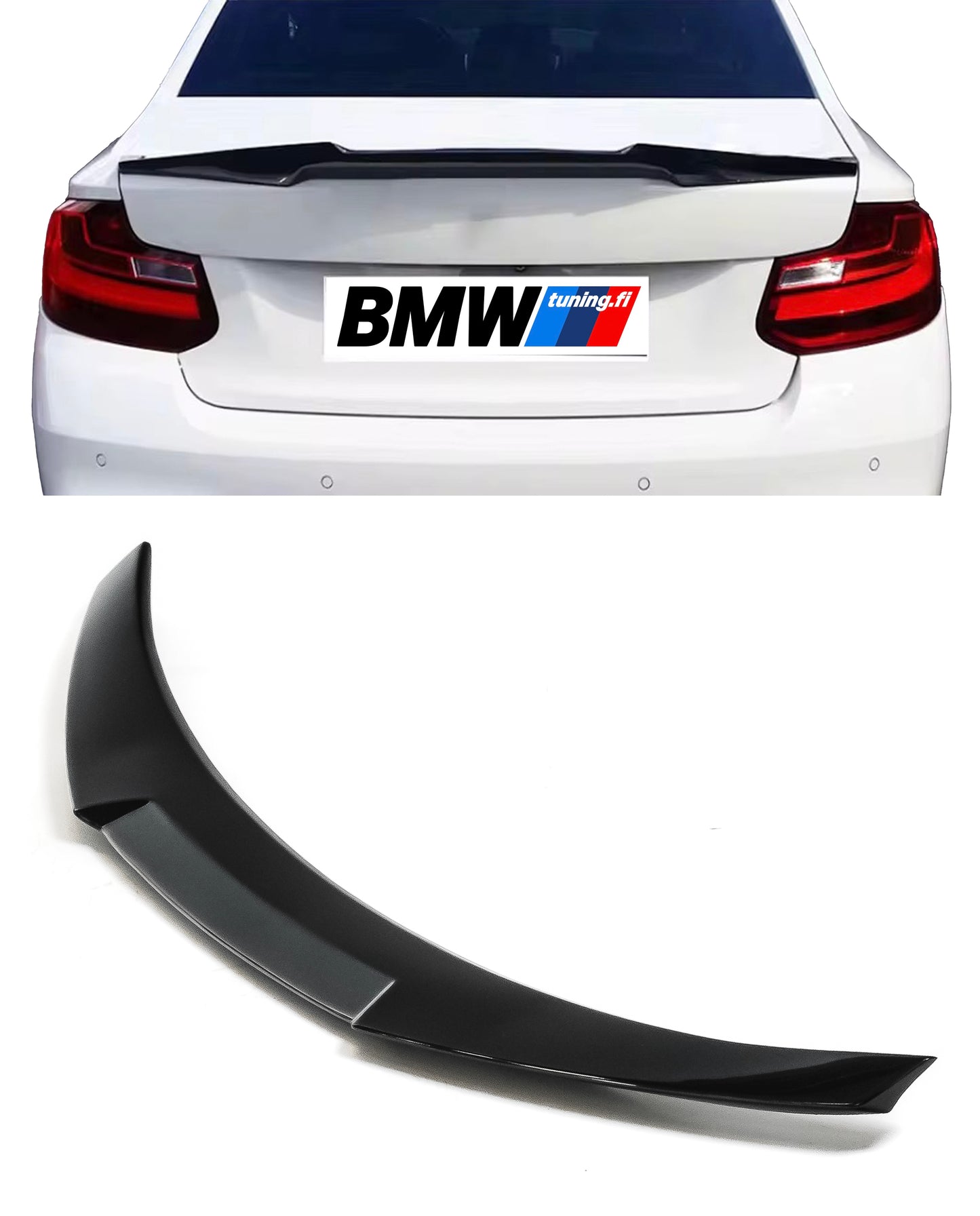 BMW F22 M4 -look takaspoileri kiiltävän musta