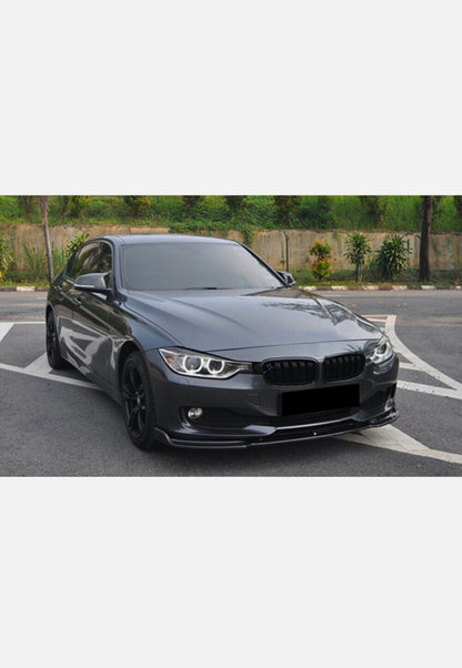 BMW F30 F31, etupuskurin lippa kiiltävän musta vakio puskuriin