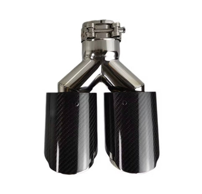 BMW universal carbon fiber pipe ends double