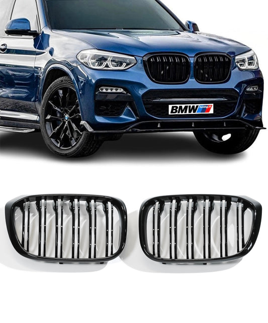 BMW G01 X3 , G02 X4, kiiltävän mustat munuaiset