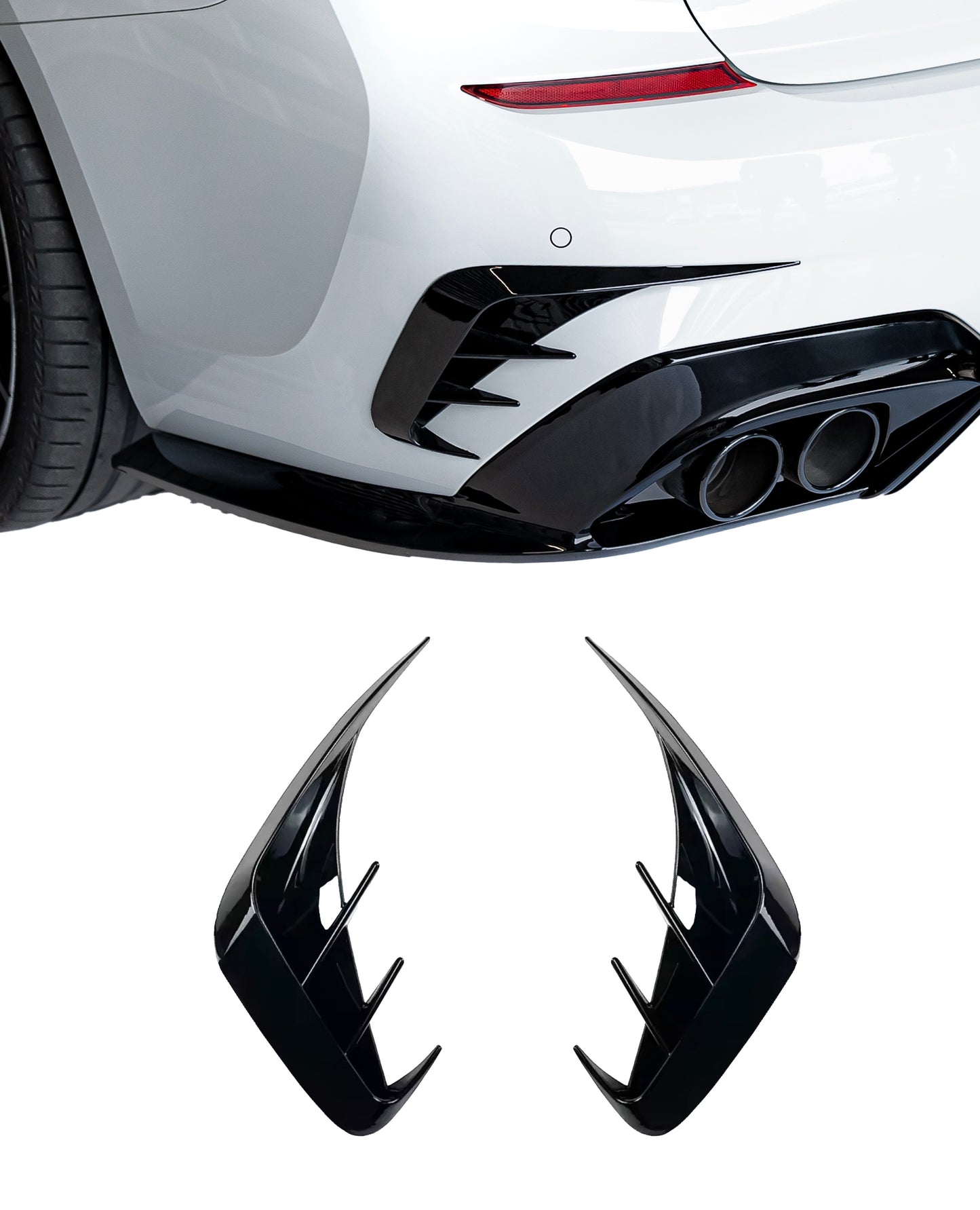 BMW G20 G21, takapuskurin huulispoileri kiiltävän musta