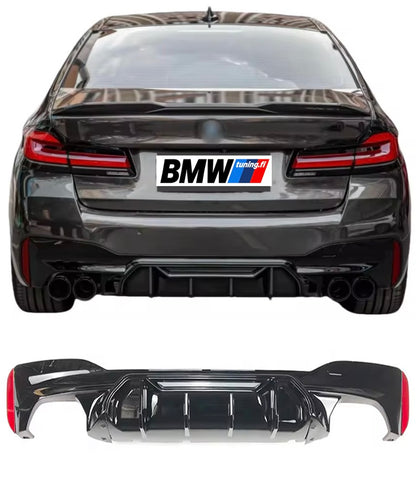 BMW G30 G31 G38, M5 Competition look diffuusori kiiltävän musta