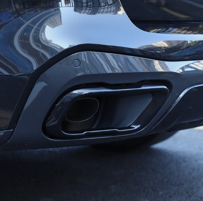 BMW X5 G05 X6 X7 2018 → Glossy black tailpipe covers