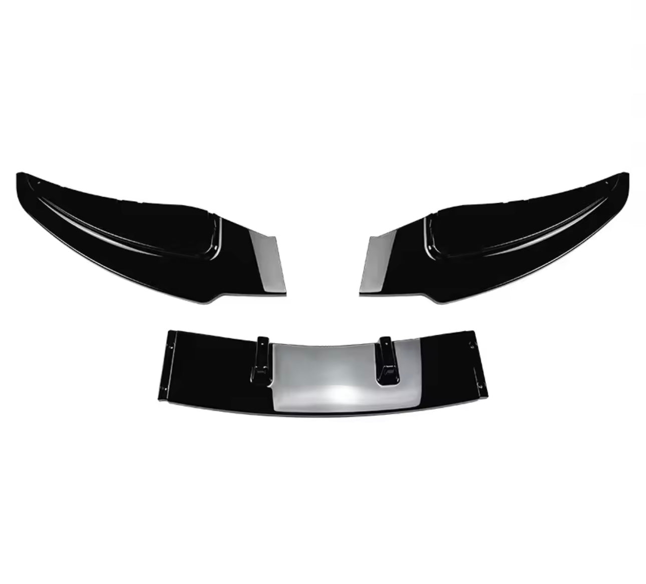 BMW E81 E82 E87 E88, Etupuskurin lippa kiiltävän musta vakio puskuriin