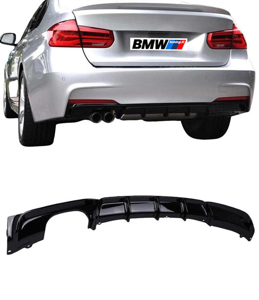 BMW F30 F31 M-Performance diffuusori M-Sport takapuskuriin, kiiltävän musta