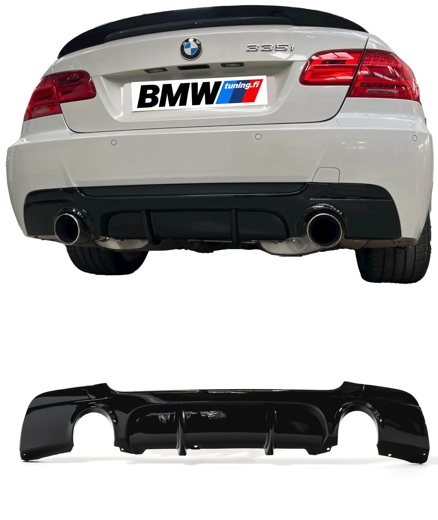 BMW E92 / E93, 335i/335d M-Performance Look takadiffuusori tuplaulostuloilla