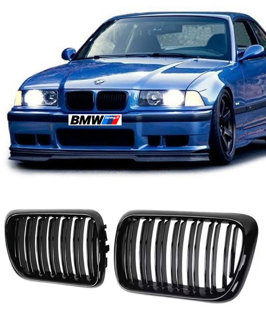 BMW E36 96-99 Kiiltävän musta M3-look munuaiset