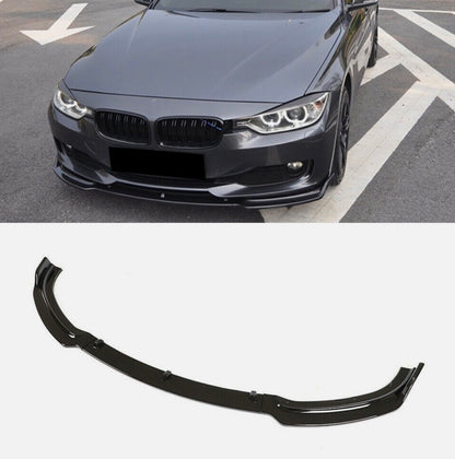 BMW F30 F31, etupuskurin lippa kiiltävän musta vakio puskuriin