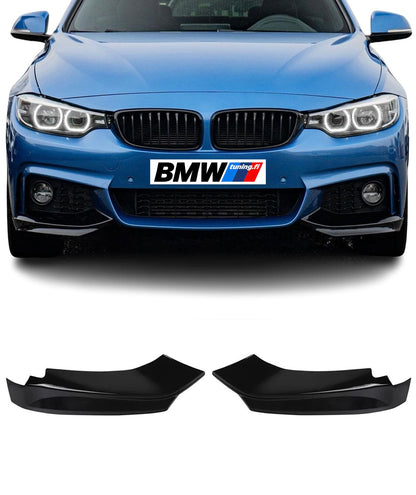BMW F32 F33 F36, etupuskurin etuspoileri palat kiiltävän musta