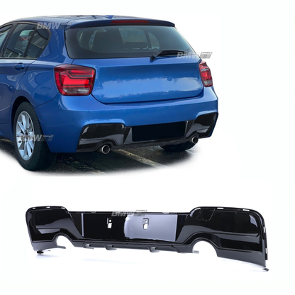 BMW F20 F21 M-performance look rear bumper diffuser glossy black 