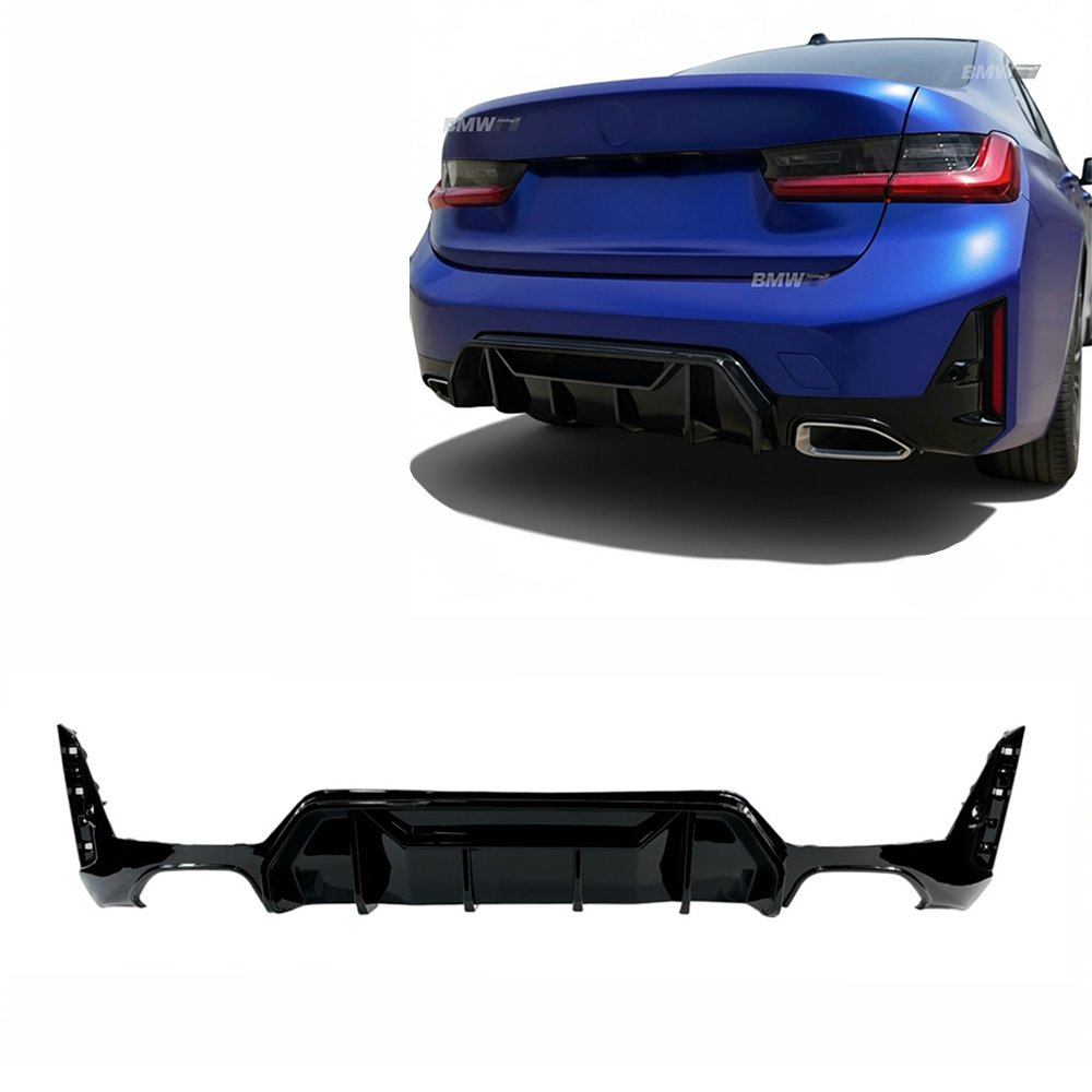 BMW G20 / G21 LCI model year 22-25 Competition diffuser glossy black