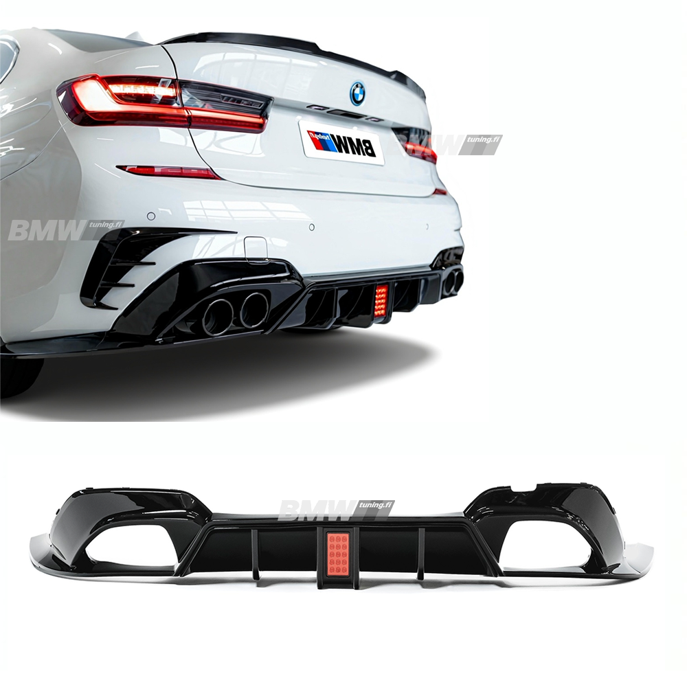 BMW G20 / G21 Special diffuser with brake light glossy black