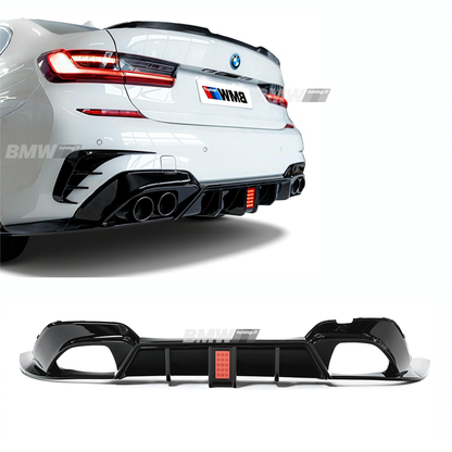 BMW G20 / G21 Special diffuser with brake light glossy black