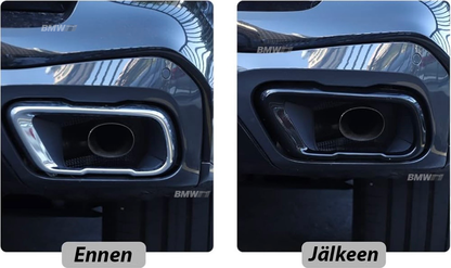 BMW X5 G05 X6 X7 2018 → Glossy black tailpipe covers