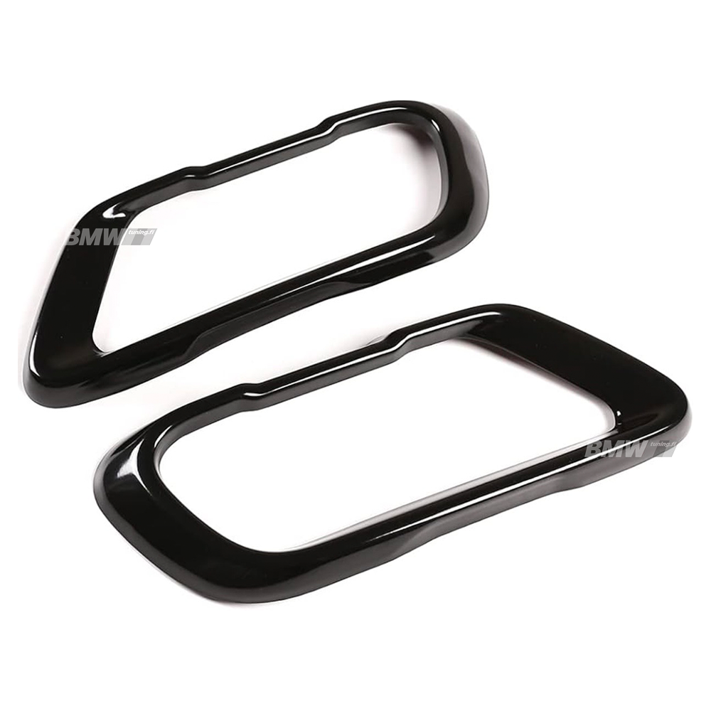 BMW X5 G05 X6 X7 2018 → Glossy black tailpipe covers