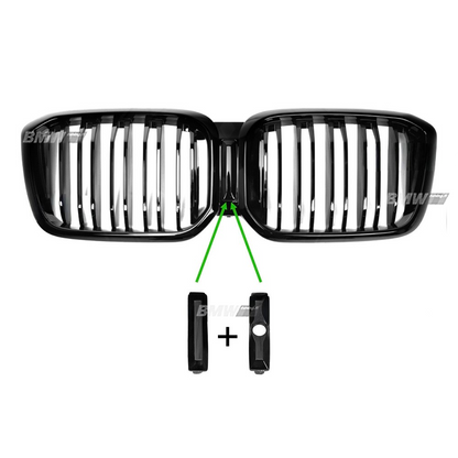 BMW G01 X3 LCI, G02 X4 LCI, M-look black kidney grille