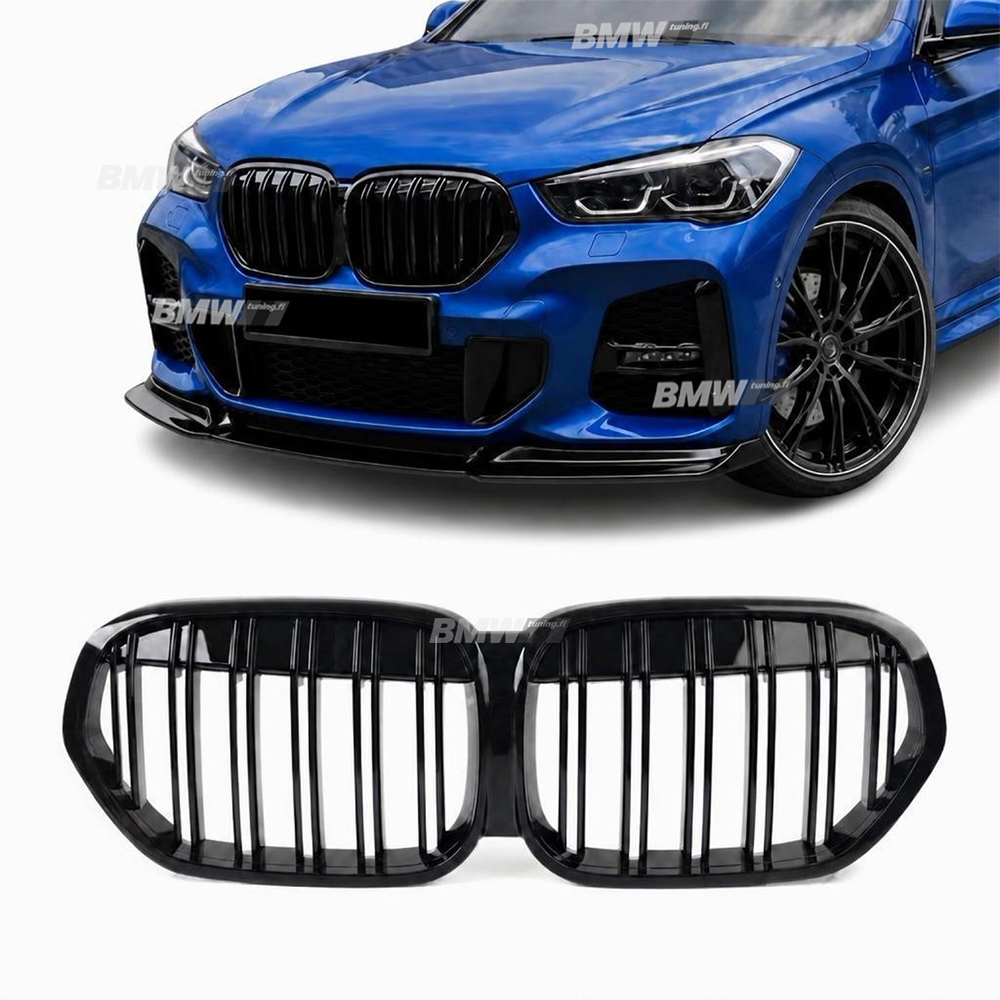 BMW X1 F48 LCI kiiltävän mustat M-Look munuaiset