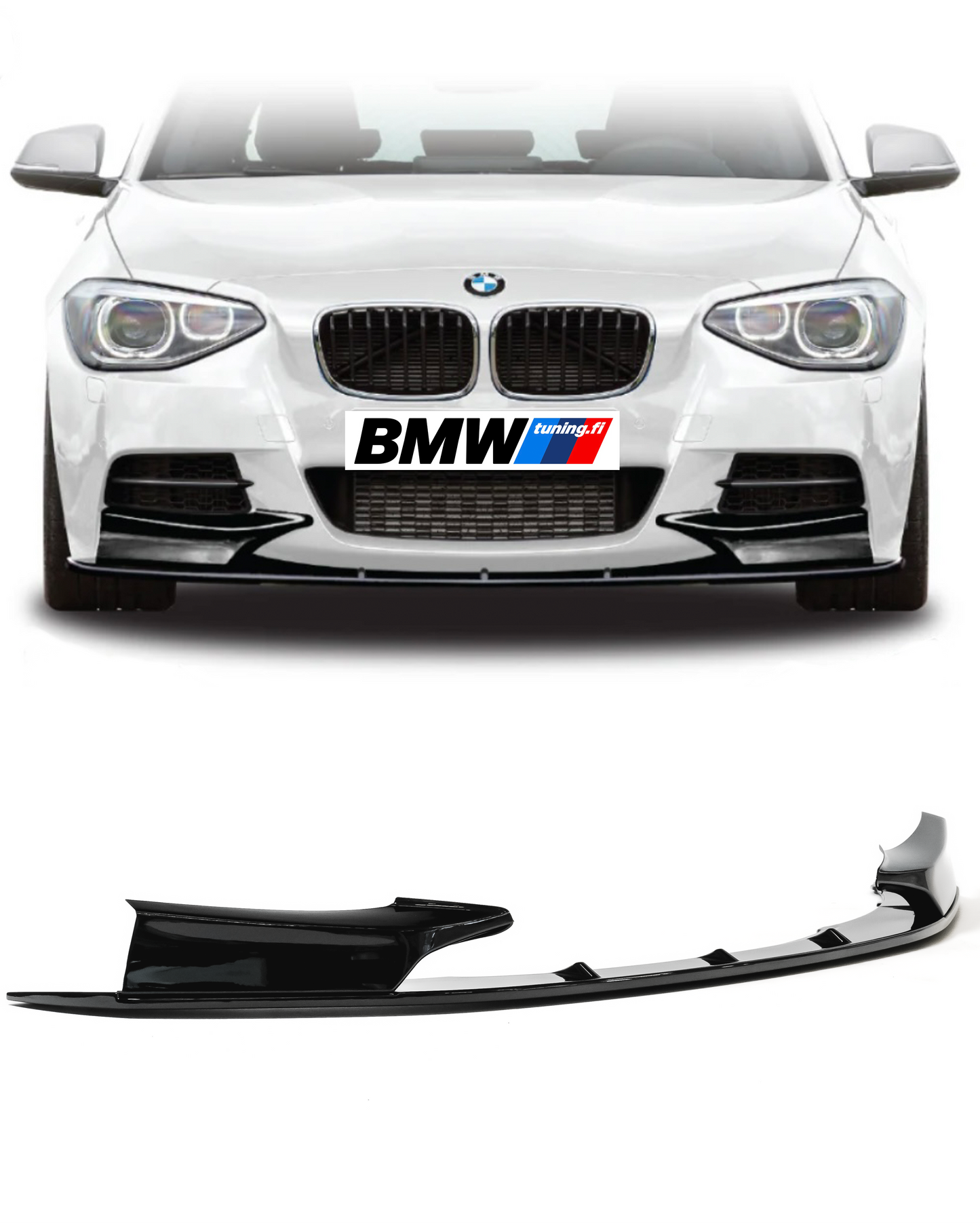 Bmw F20 F21 M-perfomance look kiiltävän musta etuspoileri