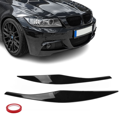 BMW E90 E91 Glossy Black Headlights