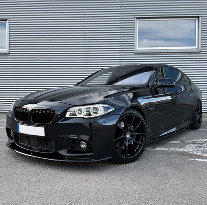 BMW F10 F11 M-Performance etuspoileri kiiltävän musta etuspoileri