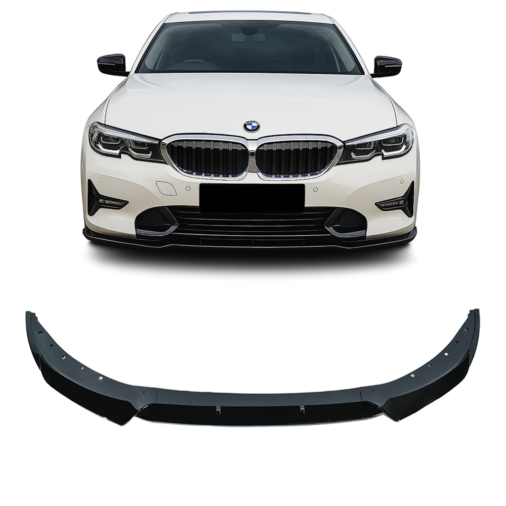 BMW G20 G21, kiiltävän musta etuspoileri vakio etupuskuriin