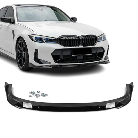 BMW G20 G21 model year, 22--> LCI 3D, glossy black front spoiler