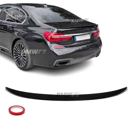 BMW 7-SARJA G11 G12, kiiltävän musta M Performance look takaspoileri