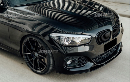 BMW F20 F21 LCI, Gloss black M-performance front bumper lip
