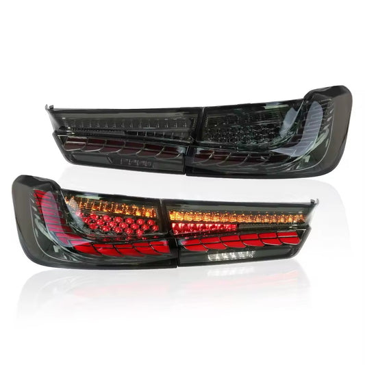 BMW G20 19-22 punatummat OLED takavalot dynamic vilkulla