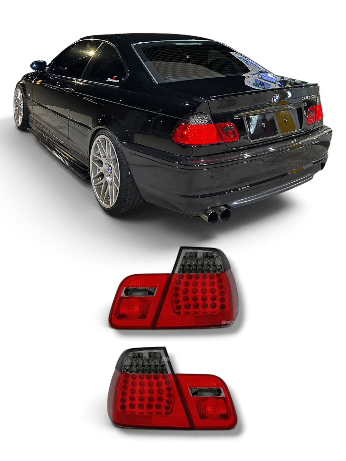 BMW E46 LED Takavalot Punaharmaat