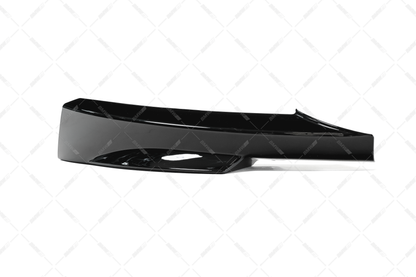 BMW E90 / E91 LCI M-sport glossy black front bumper corner splitters