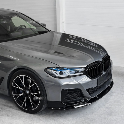 BMW G30 G31 LCI, Competition glossy black front spoiler
