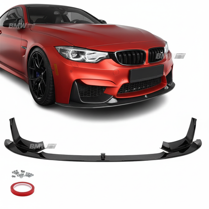 BMW F80 F82 F83 M3 M4, Front bumper lip gloss black